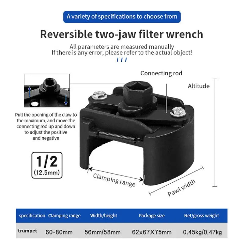 Adjustable Oil Filter Wrench