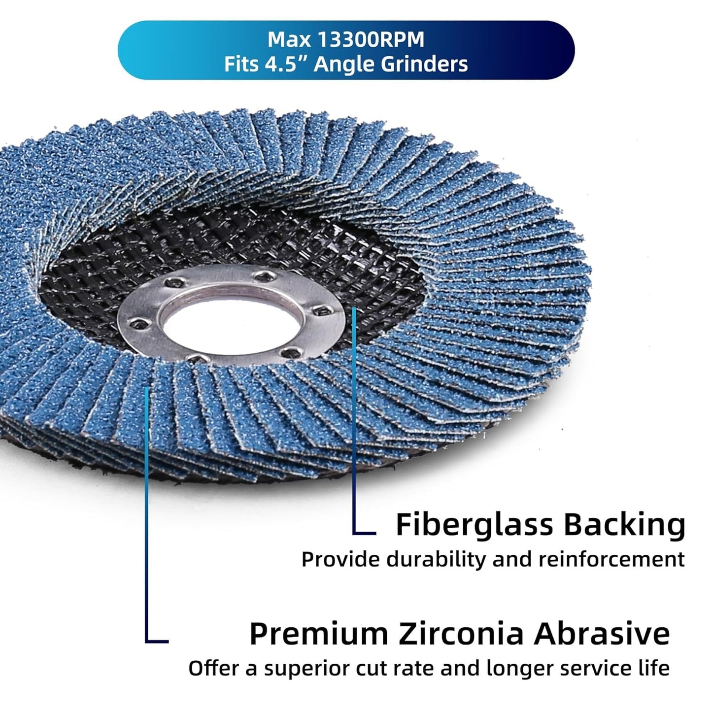 Flap Disc 40 Grit T29 Zirconia