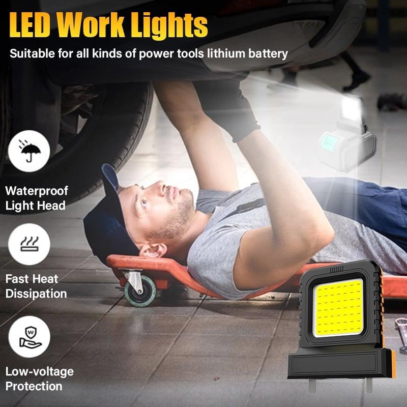 Portable work light - for all power tool batteries