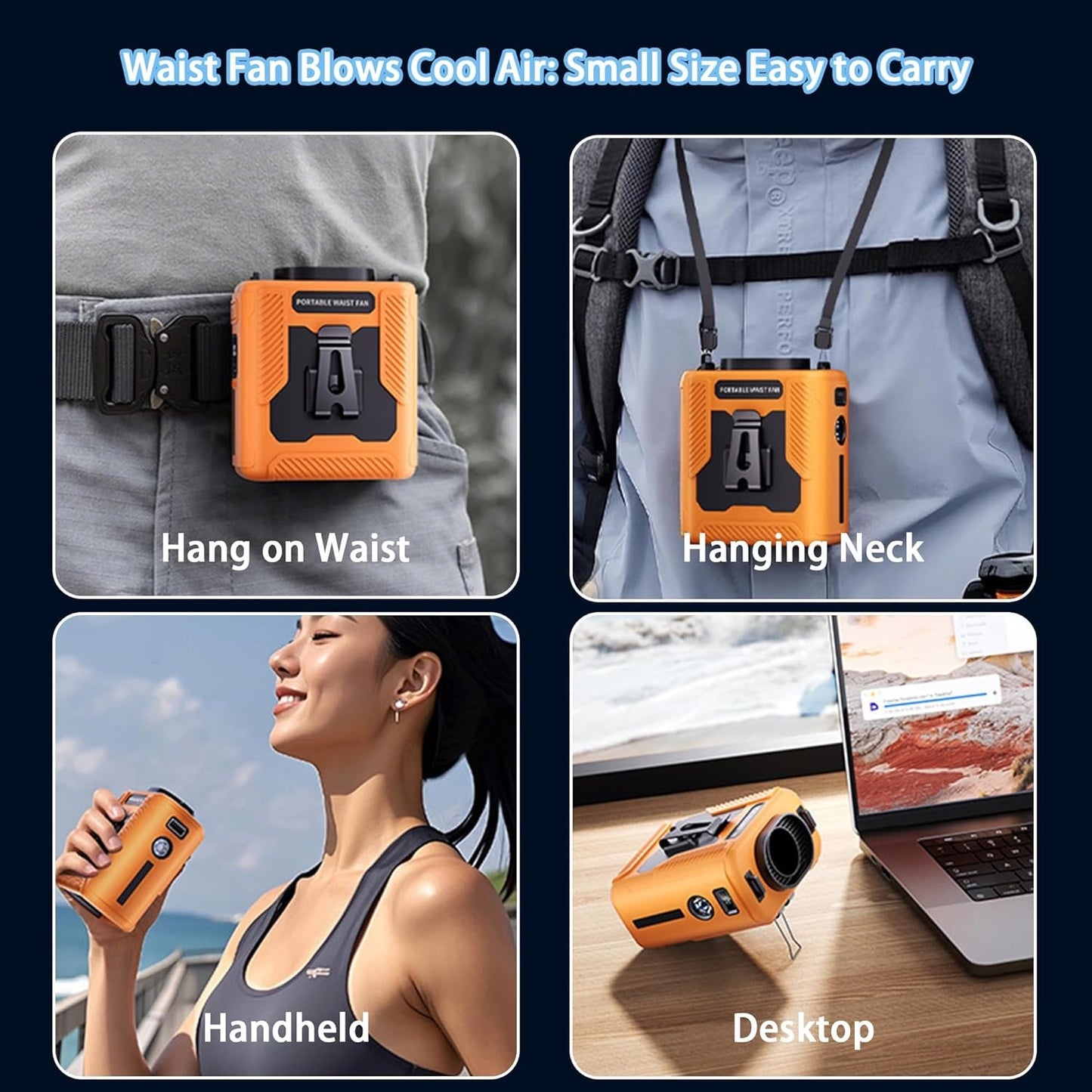 Rechargeable Portable Waist Fan