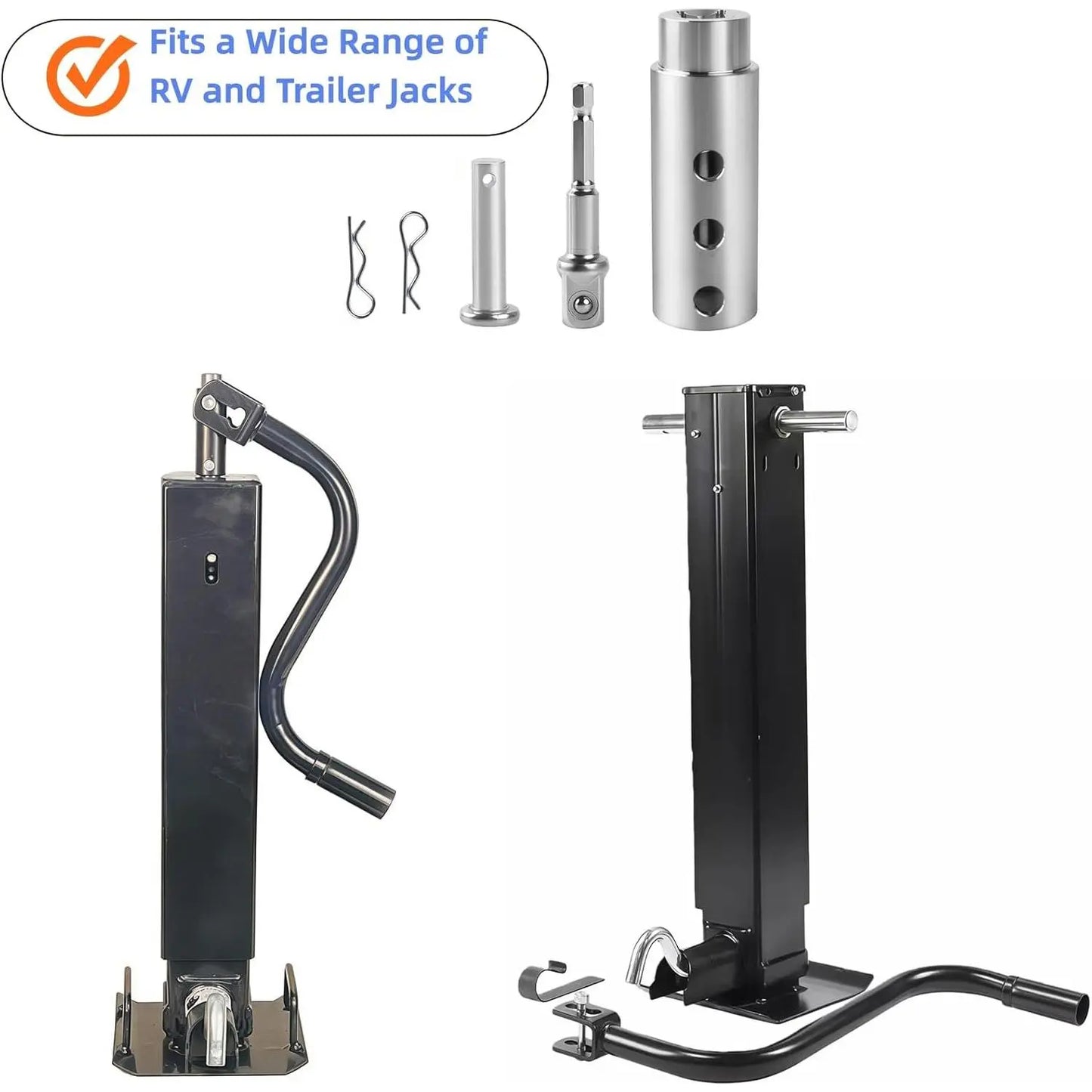 Heavy-Duty Trailer Jack Drill Adapter