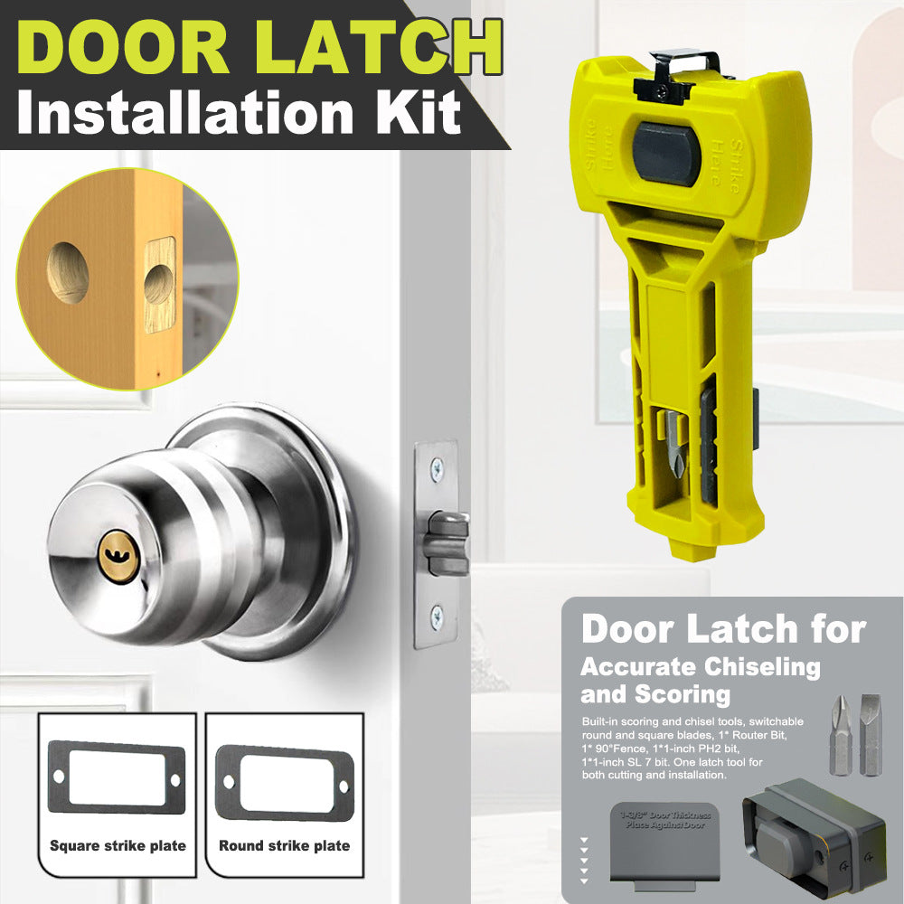 Door Latch Kit, Door Latch Mortise Tool for Accurate Scoring and Chiseling